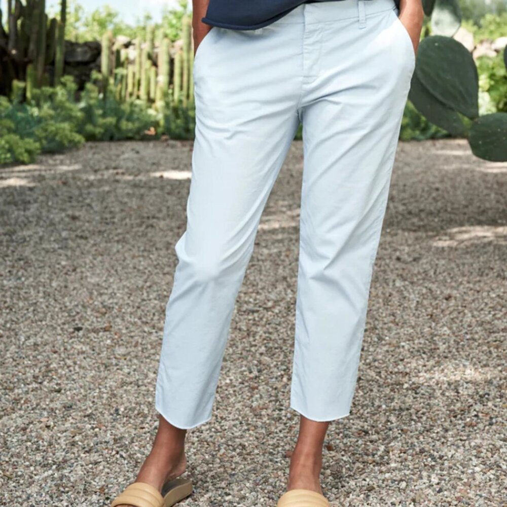 Frank & Eileen Pale Blue Cropped Ankle Pants